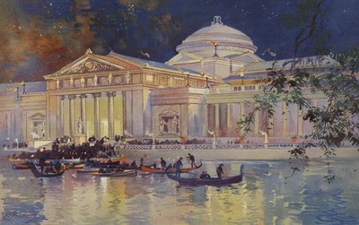 Art Palace at Night by American School